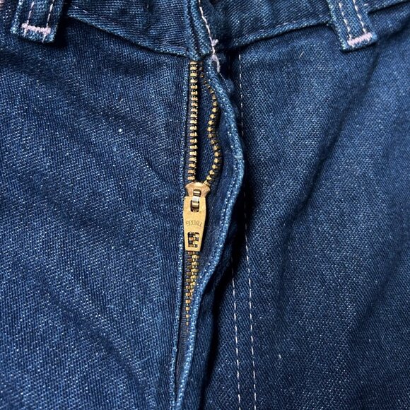 70s Vintage Levi's Jeans Highwaisted Straight Leg Embroidered Flower Scovill. - Picture 6 of 8